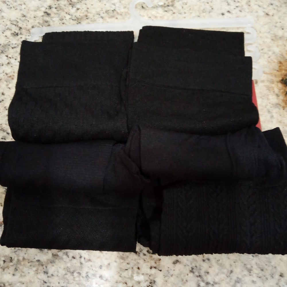 NWT 2 packs of Merona Black 6 pk of socks (2 plain/4 patterned) in size 4-10 - Picture 4 of 5